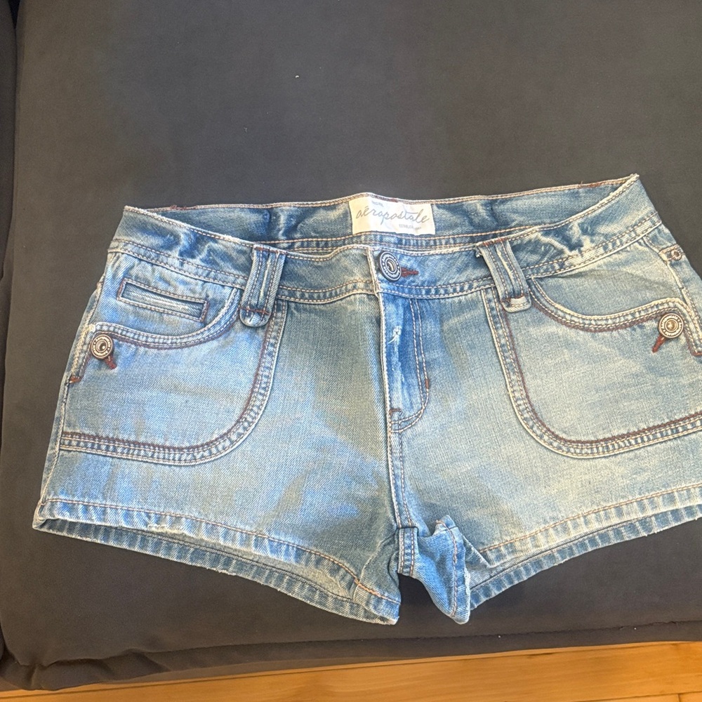 Aeropostale Women's Light Blue Jean Shorts